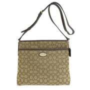 Pre-owned Canvas shoulder-bags Coach Pre-owned , Brown , Dames