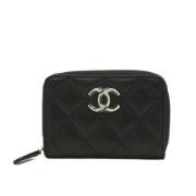 Pre-owned Leather home-office Chanel Vintage , Black , Dames