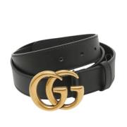 Pre-owned Leather belts Gucci Vintage , Black , Dames