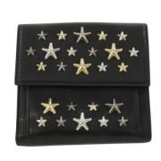 Pre-owned Leather wallets Jimmy Choo Pre-owned , Black , Dames