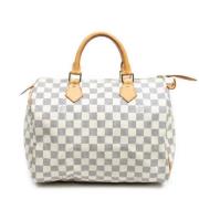 Pre-owned Coated canvas handbags Louis Vuitton Vintage , White , Dames