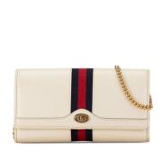 Pre-owned Leather wallets Gucci Vintage , White , Dames