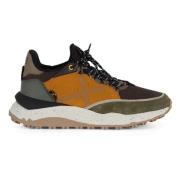 Leren en stoffen sneakers Munich , Multicolor , Heren