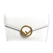 Pre-owned Leather wallets Fendi Vintage , White , Dames