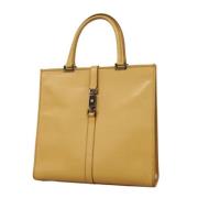 Pre-owned Leather gucci-bags Gucci Vintage , Beige , Dames