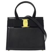 Pre-owned Leather handbags Salvatore Ferragamo Pre-owned , Black , Dam...