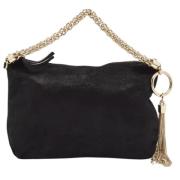 Pre-owned Suede clutches Jimmy Choo Pre-owned , Black , Dames