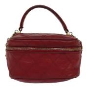 Pre-owned Leather chanel-bags Chanel Vintage , Red , Dames