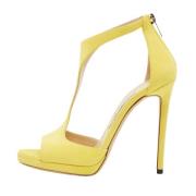 Pre-owned Suede sandals Jimmy Choo Pre-owned , Yellow , Dames