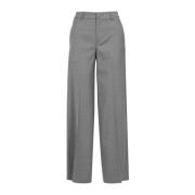 Wollen Serge Wijde Pijp Broek PT Torino , Gray , Dames