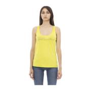 Mouwloze tanktop voor dames met strass logo Just Cavalli , Yellow , Da...