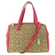 Pre-owned Canvas shoulder-bags Coach Pre-owned , Beige , Dames