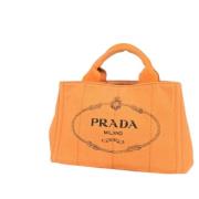 Pre-owned Canvas prada-bags Prada Vintage , Orange , Dames