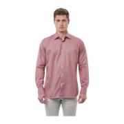 Casual Regular Fit Italiaanse Kraag Shirt Bagutta , Red , Heren