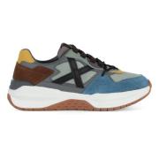 Leren Sneakers met Eco-leer Details Munich , Multicolor , Heren