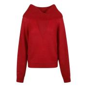 Rode Coltrui Gebreide Sweatshirt Vrouwen P.a.r.o.s.h. , Red , Dames