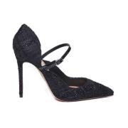 Zwarte hakken met enkelbandje Aquazzura , Black , Dames