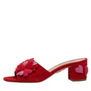 Pre-owned Suede sandals Aquazzura Pre-owned , Red , Dames