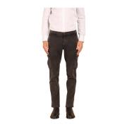 Slim Fit Cargo Broek Chile Model Mason's , Black , Heren