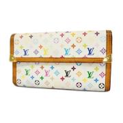 Pre-owned Fabric wallets Louis Vuitton Vintage , White , Dames