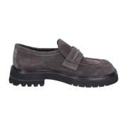 Vintage Suède Loafers voor Mannen Moma , Gray , Heren