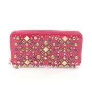 Pre-owned Leather wallets Christian Louboutin Pre-owned , Pink , Dames