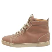 Pre-owned Leather sneakers Christian Louboutin Pre-owned , Beige , Her...