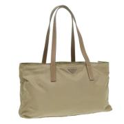 Pre-owned Nylon totes Prada Vintage , Beige , Dames