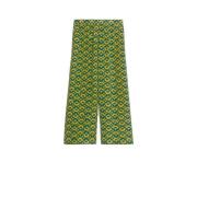 Zijden Crepe de Chine Geknipte Broek Max Mara Weekend , Green , Dames