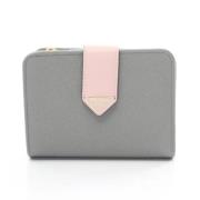 Pre-owned Leather wallets Prada Vintage , Gray , Dames