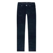 Donkerblauwe Corduroy Broek Tramarossa , Blue , Heren