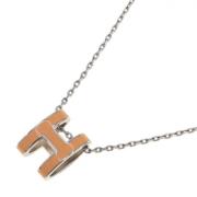 Pre-owned Metal necklaces Hermès Vintage , Orange , Dames