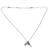 Pre-owned Metal necklaces Louis Vuitton Vintage , Gray , Dames