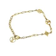 Pre-owned Metal bracelets Louis Vuitton Vintage , Yellow , Dames