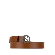 Pre-owned Leather belts Gucci Vintage , Brown , Heren