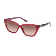 Cat-eye zonnebril in zwart en grijs Guess , Red , Dames