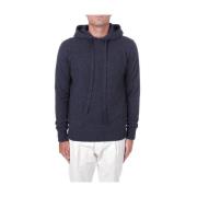 Blauwe Virgin Wol Hoodie Alpha Studio , Blue , Heren