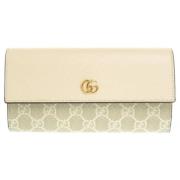 Pre-owned Leather wallets Gucci Vintage , Beige , Dames