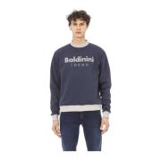 Stijlvolle longsleeve met logo Baldinini , Blue , Heren