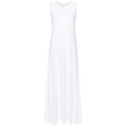 Witte Maxi Jurk met Zijzakken Norma Kamali , White , Dames