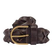 Pre-owned Leather belts Gucci Vintage , Brown , Dames