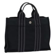 Pre-owned Canvas handbags Hermès Vintage , Black , Dames