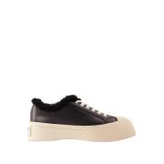 Zwarte Kant Sneakers - Leer Marni , Black , Dames