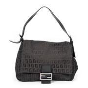 Pre-owned Canvas shoulder-bags Fendi Vintage , Black , Dames