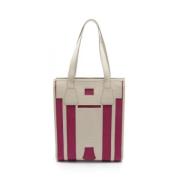 Pre-owned Leather totes Hermès Vintage , Beige , Dames