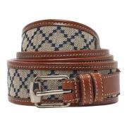 Pre-owned Leather belts Gucci Vintage , Beige , Dames