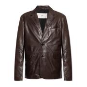 Leren blazer Ami Paris , Brown , Heren