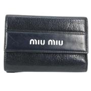 Pre-owned Leather wallets Miu Miu Pre-owned , Black , Dames