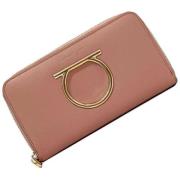 Pre-owned Leather wallets Salvatore Ferragamo Pre-owned , Pink , Dames