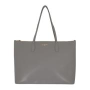 Maxi Shopper in Faux Saffiano Leer Gaëlle Paris , Gray , Dames